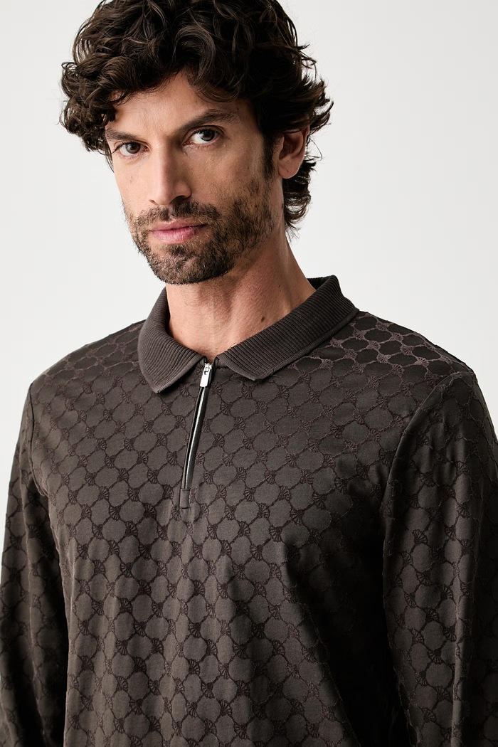 Joop! longsleeve męski bawełniany brązowy 30105525