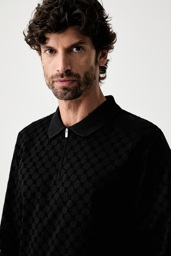 Joop! longsleeve męski bawełniany czarny 30105525