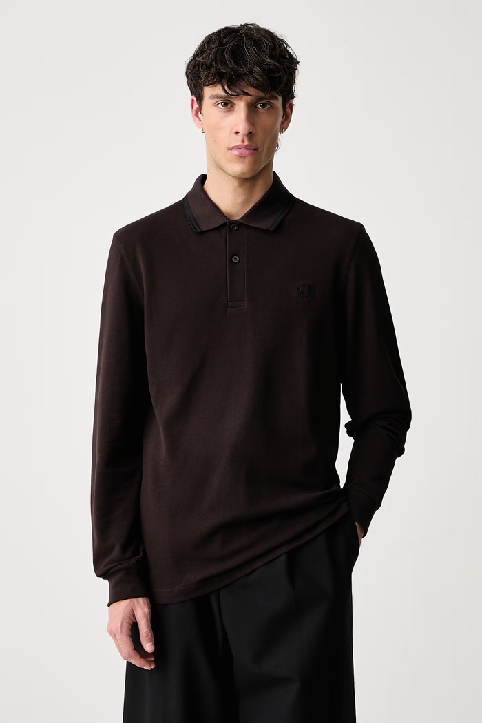 Fred Perry Longsleeve męski bawełniany brązowy M3636.86C