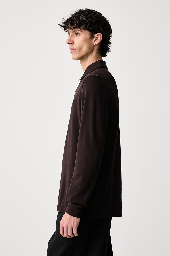 Longsleeve męski bawełniany Fred Perry M3636.86C brązowy