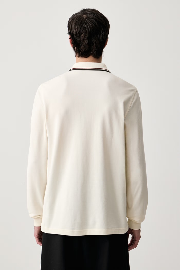 Odzież Fred Perry Longsleeve męski bawełniany M3636.69C beżowy