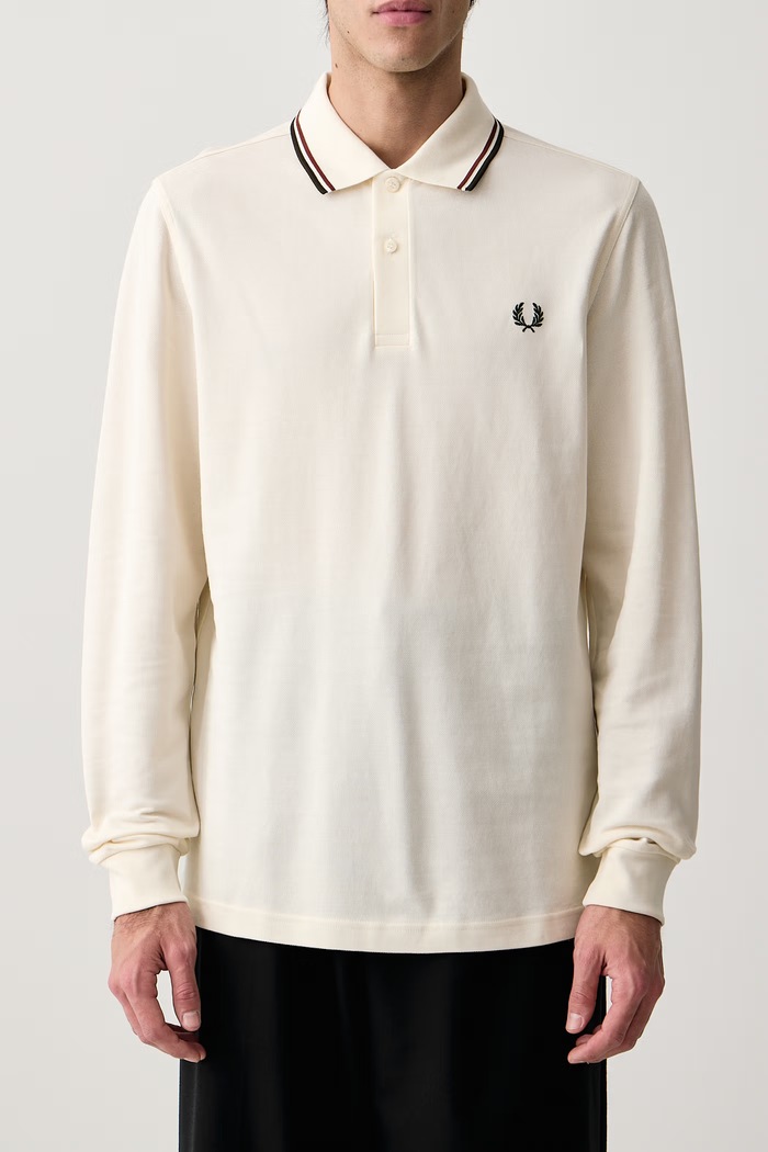 Longsleeve męski bawełniany Fred Perry beżowy M3636.69C