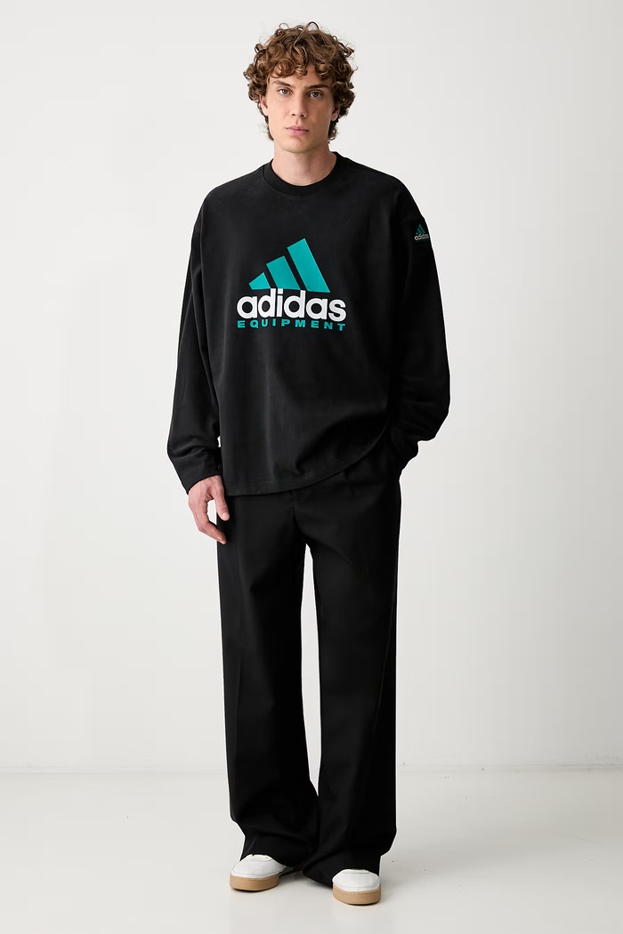 adidas Originals Equipment Essentials longsleeve męski bawełniany KR3969 czarny AW26