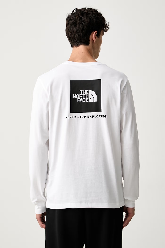 The North Face longsleeve z bawełną EVOLUTION biały NF0A8B68FN41
