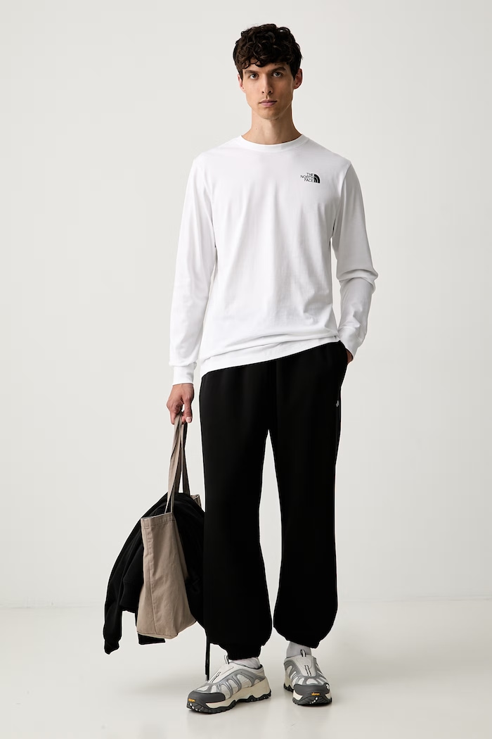 The North Face longsleeve z bawełną EVOLUTION NF0A8B68FN41 biały AW26