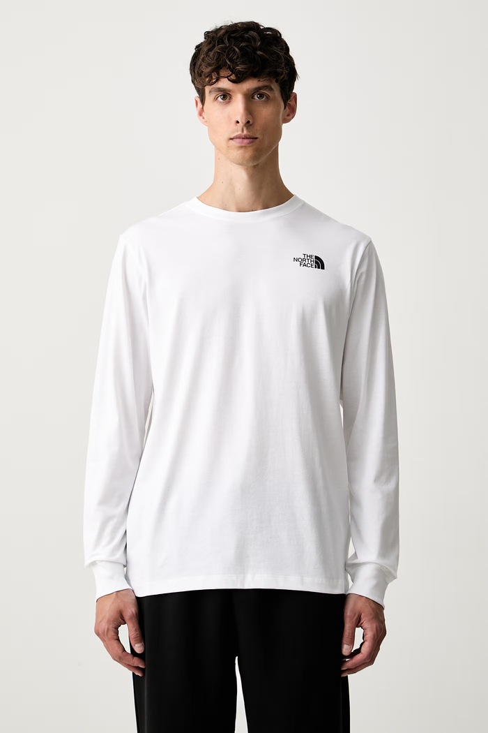 Odzież The North Face longsleeve z bawełną EVOLUTION NF0A8B68FN41 biały