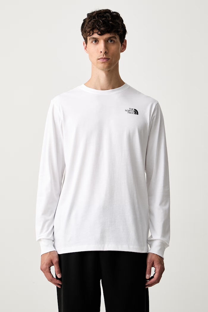 Odzież The North Face longsleeve z bawełną EVOLUTION NF0A8B68FN41 biały