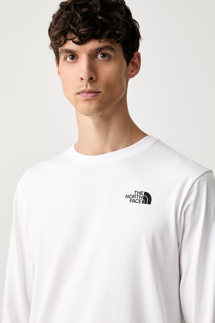 The North Face longsleeve z bawełną EVOLUTION biały NF0A8B68FN41