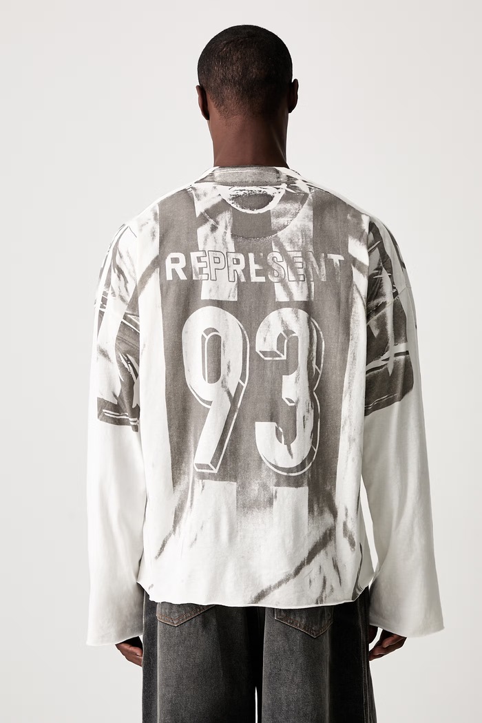 Odzież Represent longsleeve męski z bawełną MLM101219 beżowy