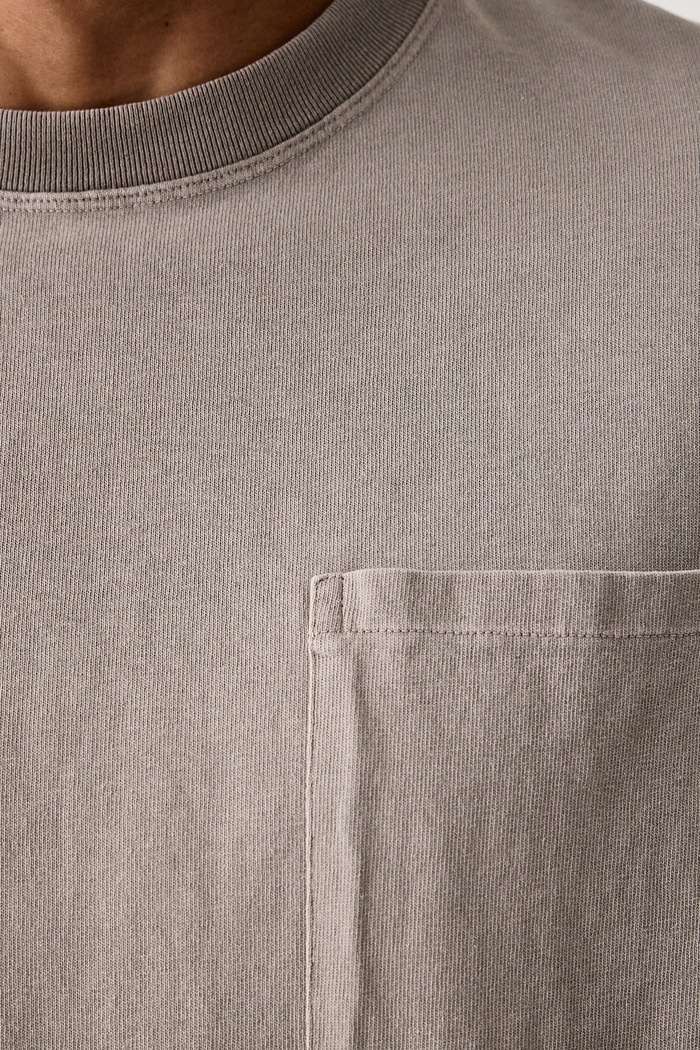 Longsleeve męski bawełniany American Vintage beżowy MAFO02E