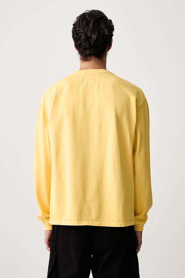 Odzież RHUDE Longsleeve męski bawełniany RHPF26TT14012 żółty