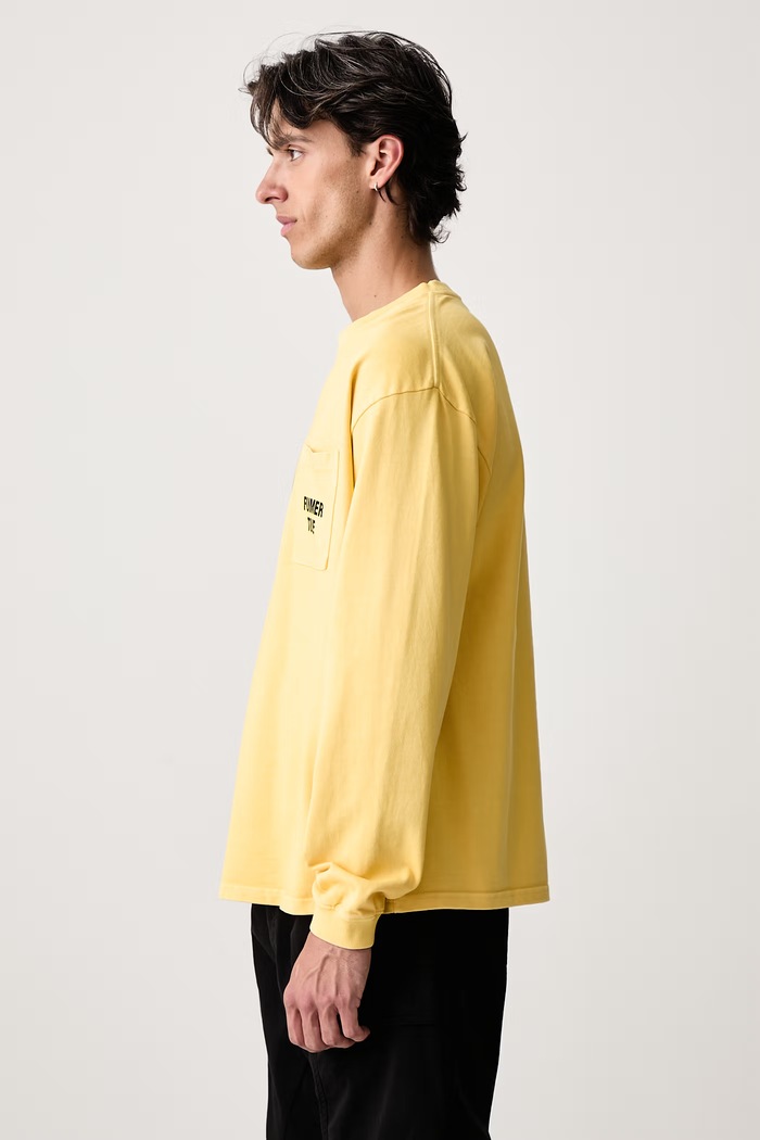 Longsleeve męski bawełniany RHUDE RHPF26TT14012 żółty