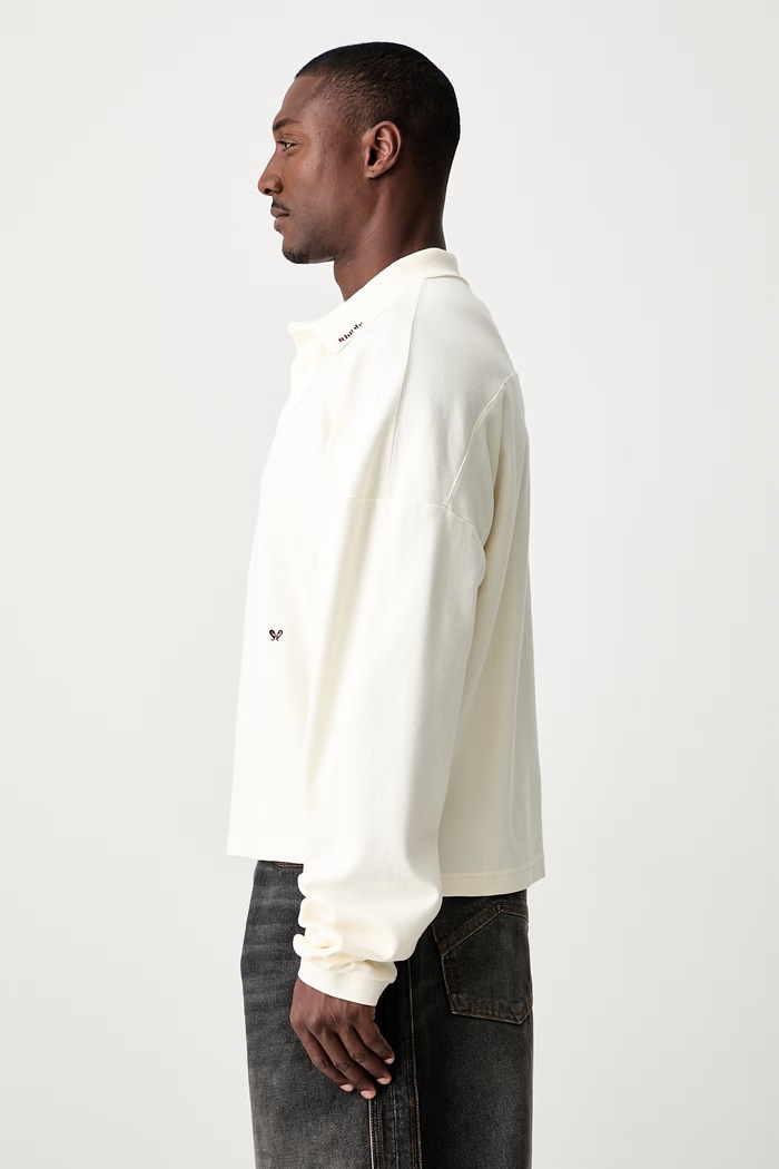 RHUDE longsleeve męski bawełniany beżowy RHPF26PO02214