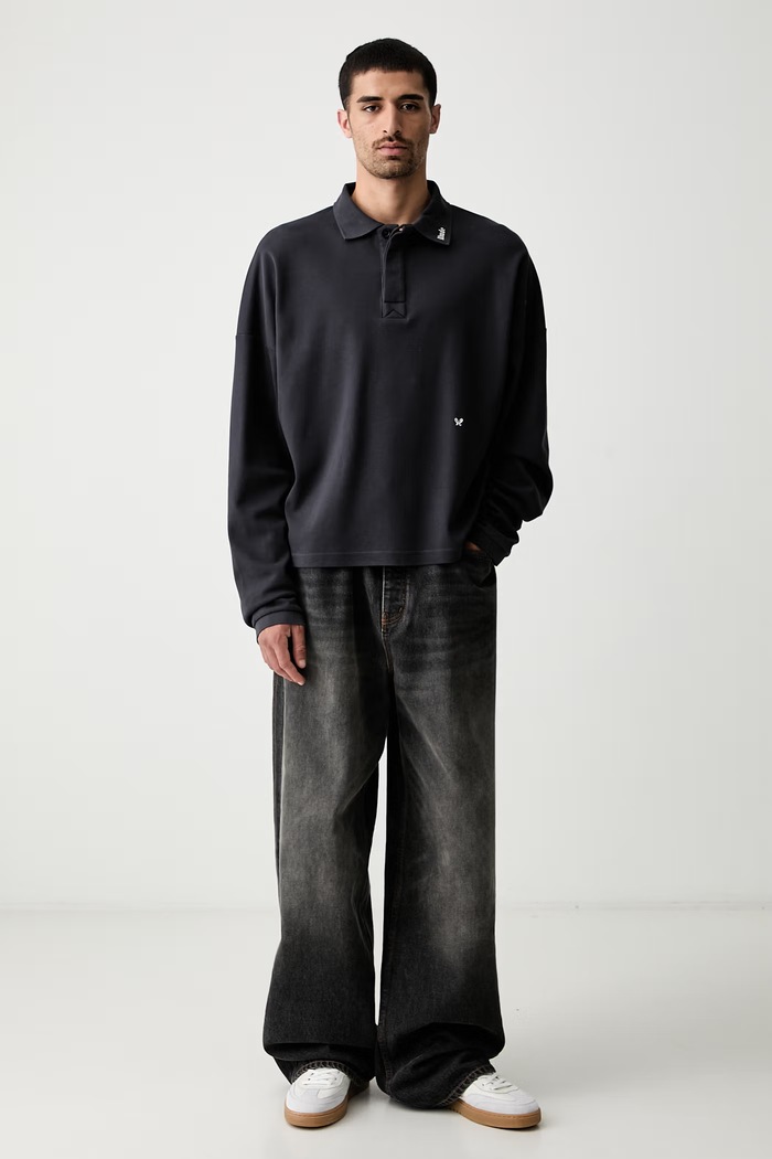 RHUDE longsleeve Men's cotton RHPF26PO02214 black AW26