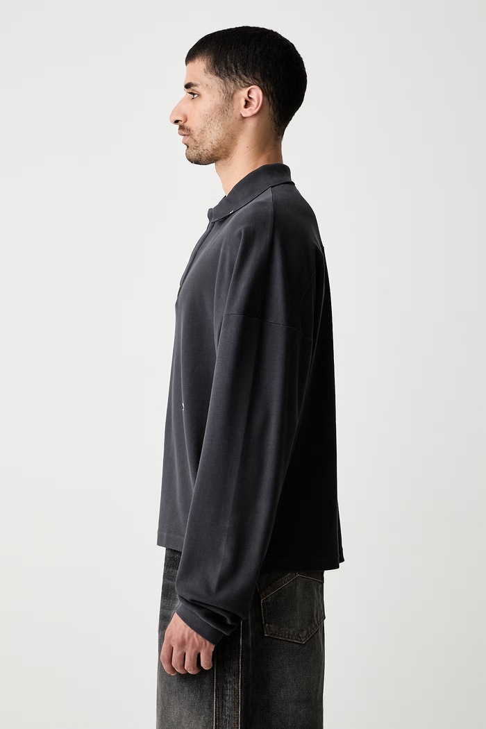 RHUDE longsleeve Men's cotton black RHPF26PO02214