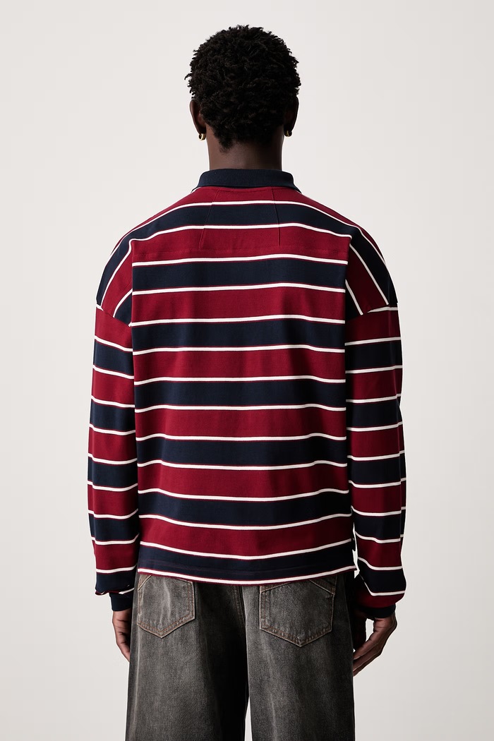 Odzież RHUDE longsleeve męski bawełniany RHPF26PO02212 czerwony
