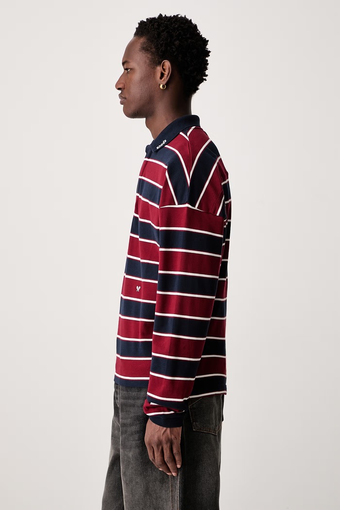 RHUDE longsleeve męski bawełniany czerwony RHPF26PO02212
