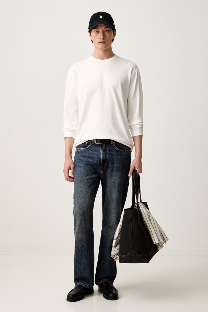 Marc O'Polo longsleeve męski bawełniany 5000011746 beżowy AW26