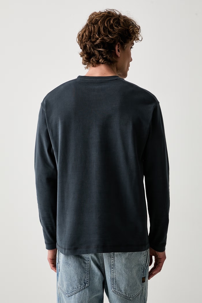 Odzież Marc O'Polo longsleeve męski bawełniany 5000011746 granatowy