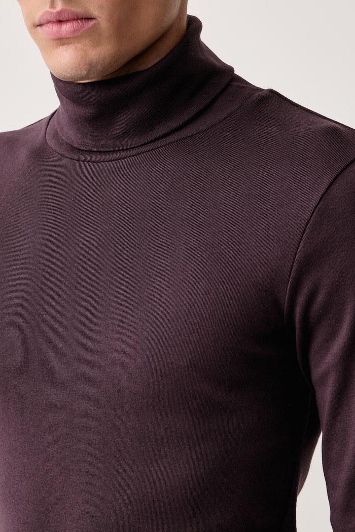 Longsleeve męski bawełniany Marc O'Polo 5000011648 fioletowy