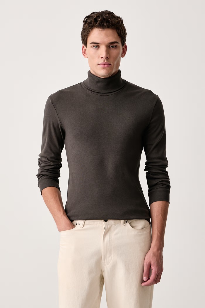 Marc O'Polo Longsleeve męski bawełniany brązowy 5000011648