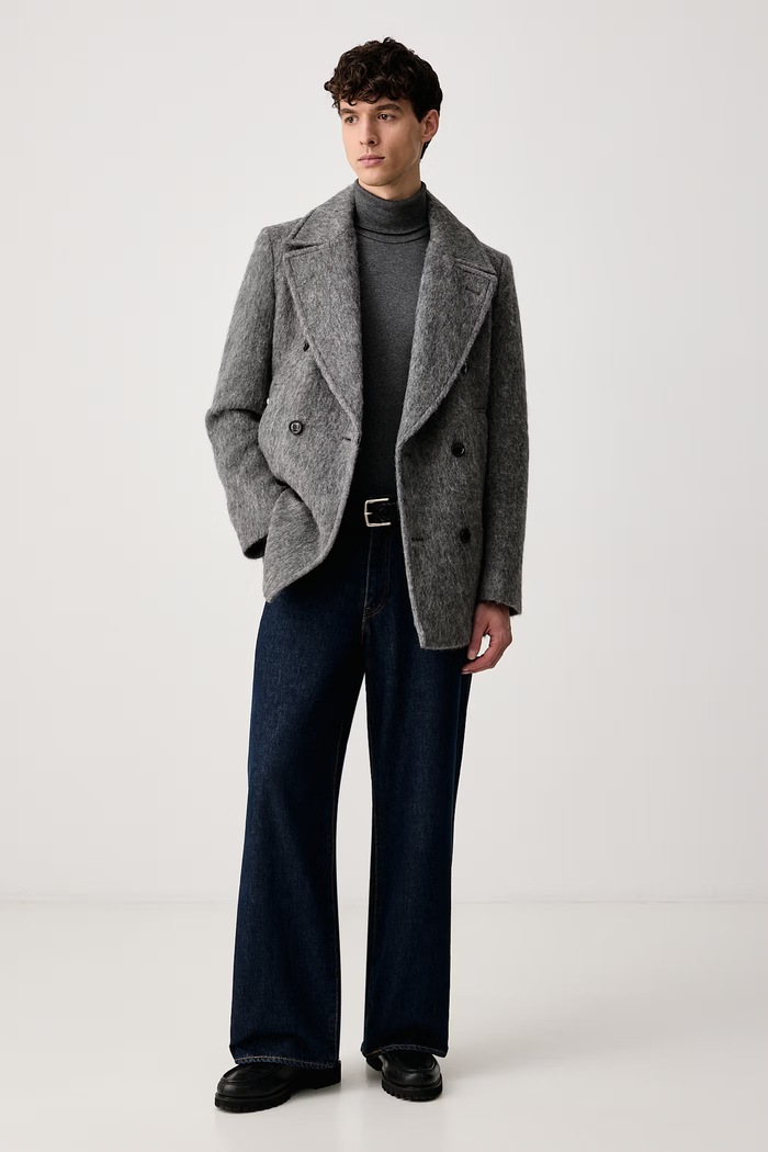 Marc O'Polo Longsleeve męski bawełniany 5000011648 szary AW26