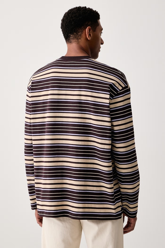 Odzież Les Deux Longsleeve męski bawełniany 1001963 brązowy