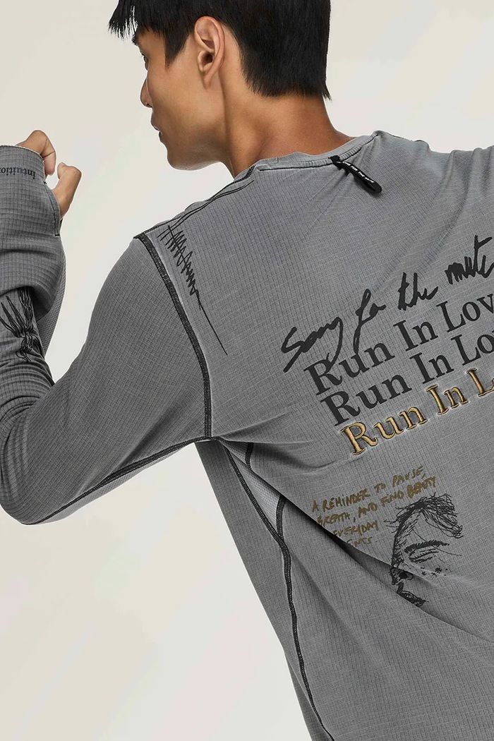 Adidas Running x Song For The Mute longsleeve męski z dodatkiem lyocellu adidas Originals KY3102 szary