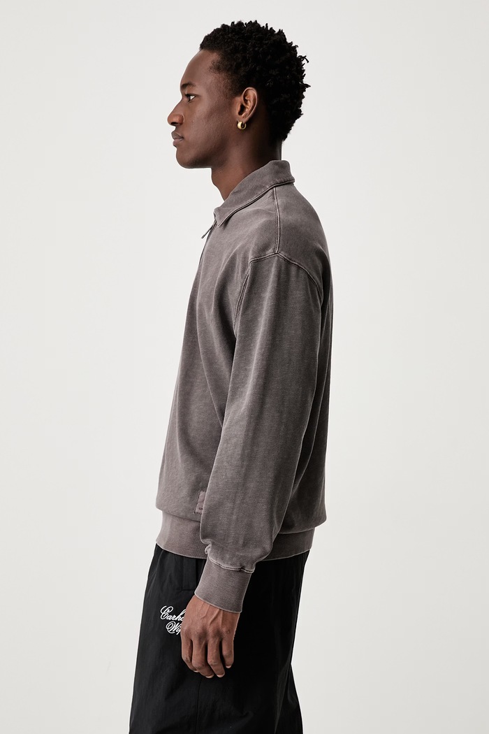 Carhartt WIP Harper Polo longsleeve męski bawełniany I036893 brązowy AW26