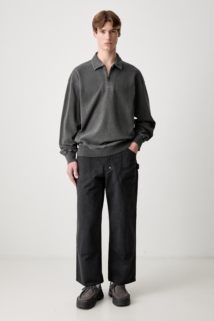 Carhartt WIP Harper Polo μακρυμάνικο ανδρικό βαμβακερό I036893