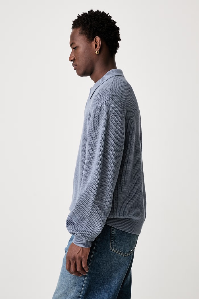 Carhartt WIP L/S Miles sweter bawełniany męski I036858 niebieski AW26