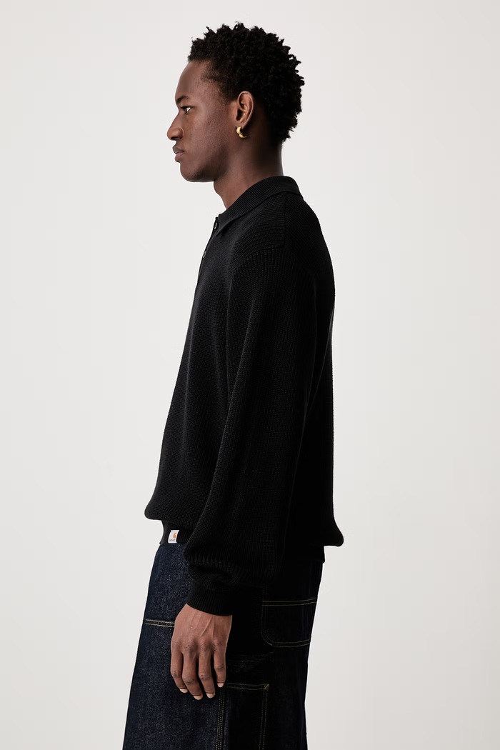 Carhartt WIP L/S Miles sweter bawełniany męski I036858 czarny AW26