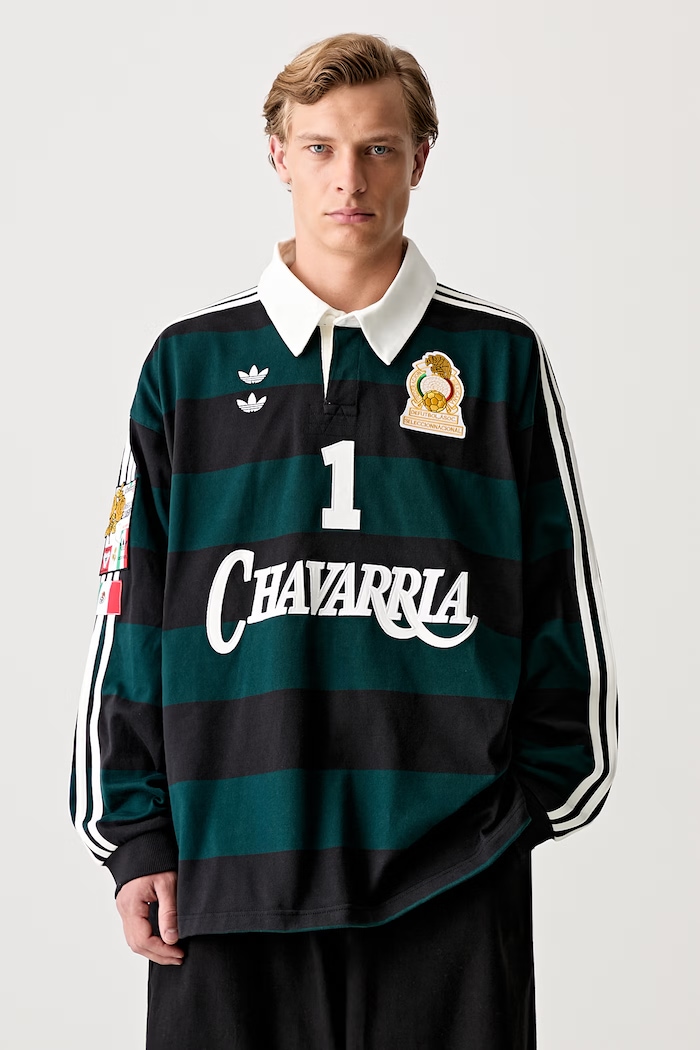 adidas Originals x Willy Chavarria блуза с дълги ръкави мъжка от памук зелен KV1977