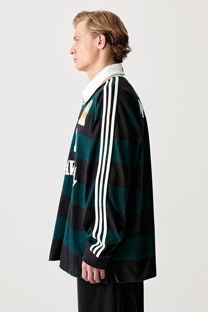 adidas Originals x Willy Chavarria блуза с дълги ръкави мъжка от памук KV1977 зелен AW26