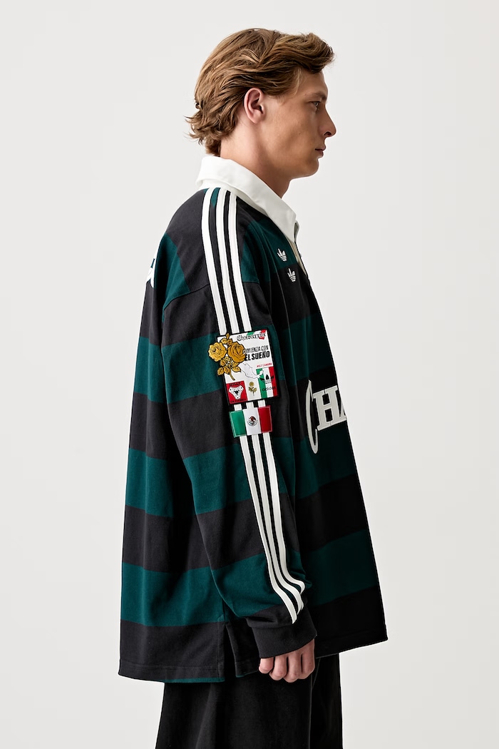adidas Originals x Willy Chavarria блуза с дълги ръкави мъжка от памук зелен KV1977
