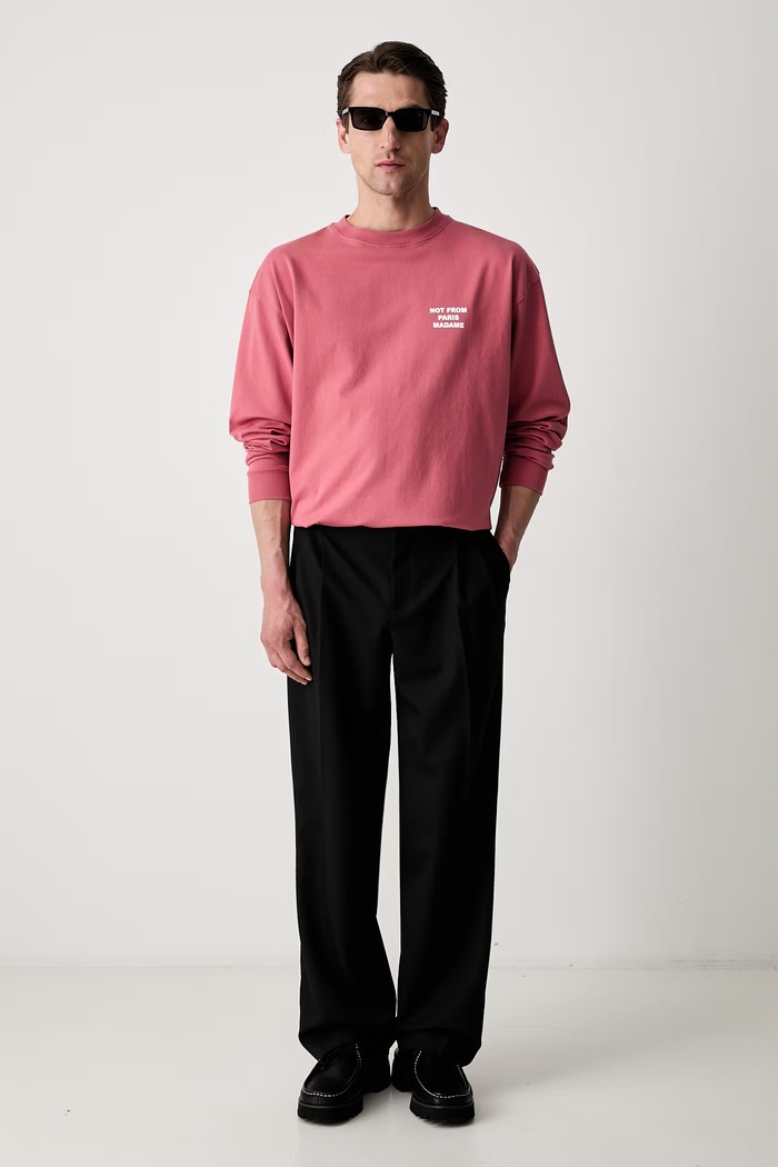 Drôle de Monsieur Slogan longsleeve męski bawełniany L.TS286.CO248