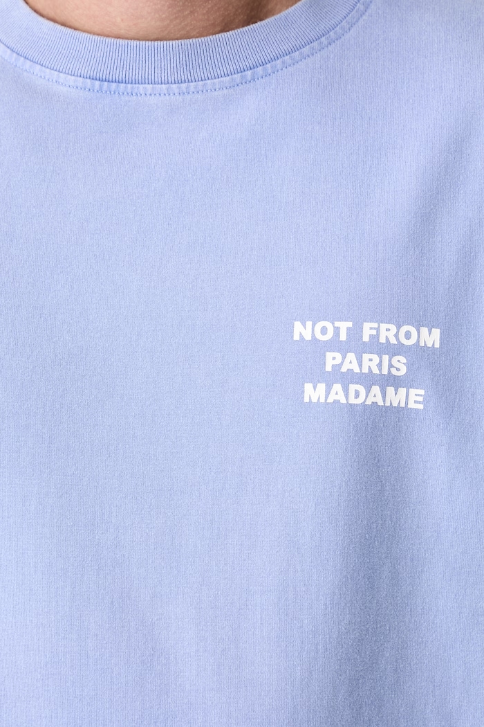 Drôle de Monsieur longsleeve męski bawełniany Slogan L.TS286.CO248 niebieski