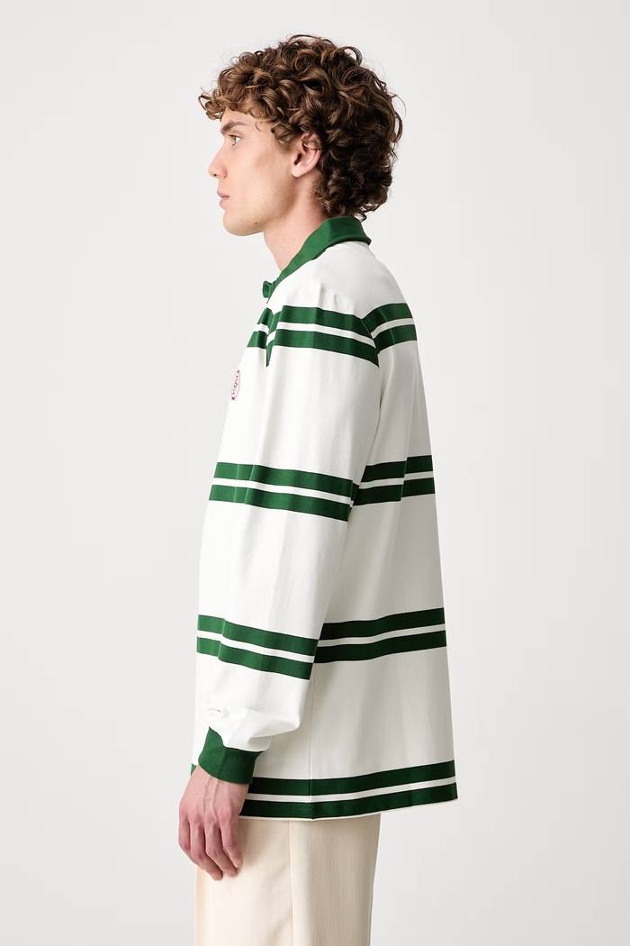 Drôle de Monsieur longsleeve męski bawełniany D Ornament beżowy L.PL164.CO161