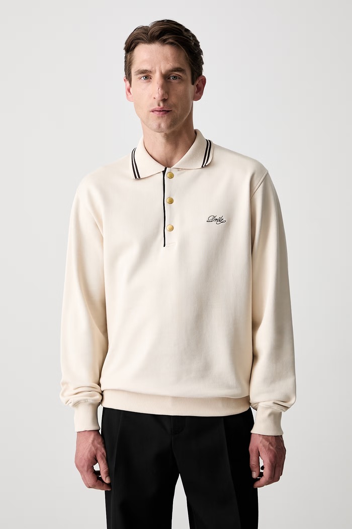 Drôle de Monsieur bluza męska bawełniana beżowy L.PL132.CO127