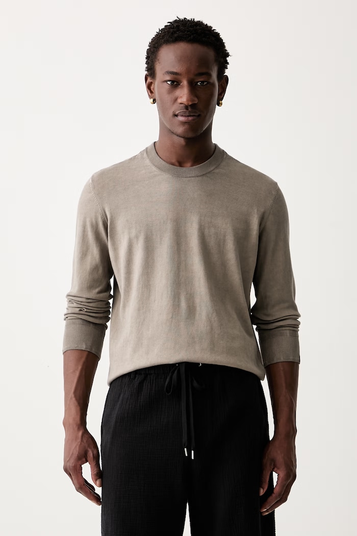 Rag & Bone sweter męski bawełniany beżowy RH9926P6MCO
