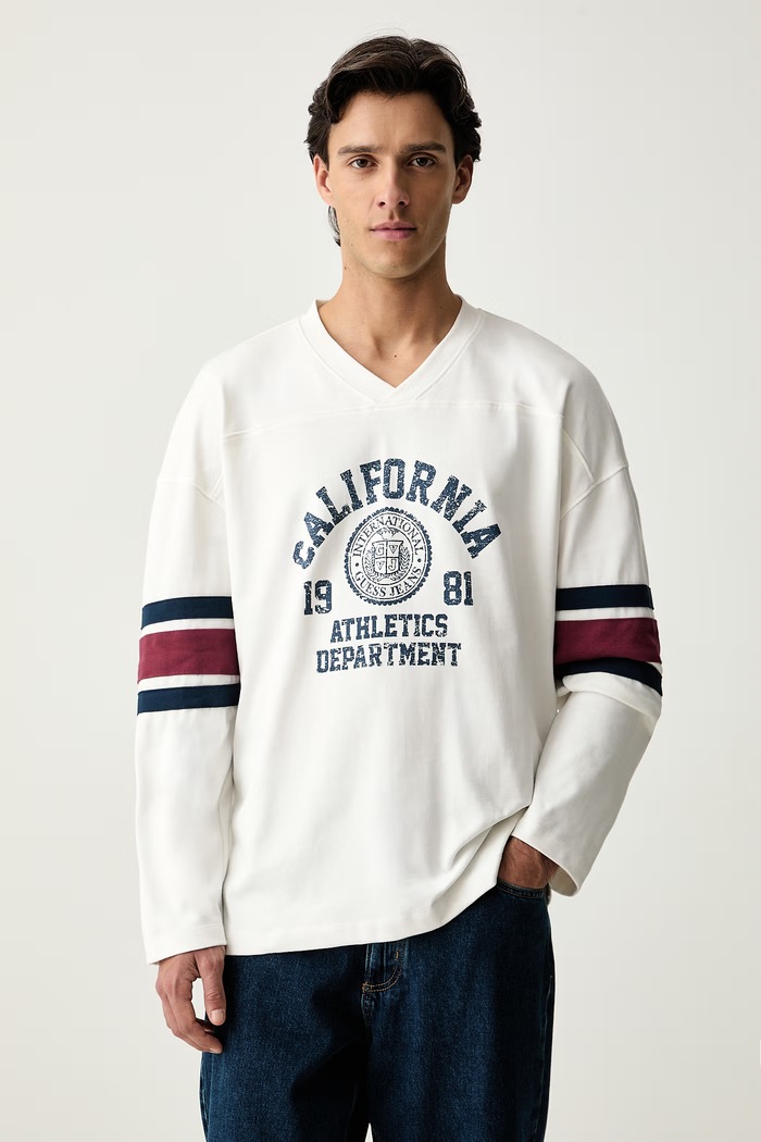 Guess Jeans longsleeve męski bawełniany biały M6YI68.K4823