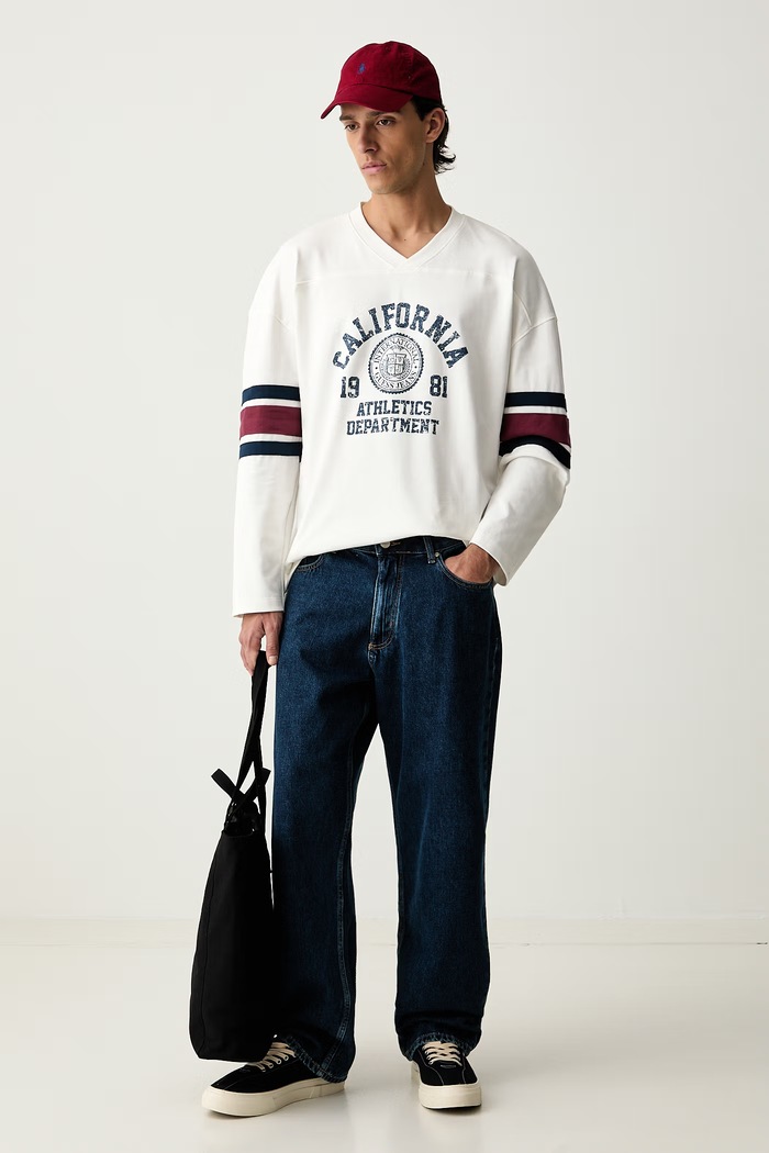 Guess Jeans longsleeve męski bawełniany M6YI68.K4823 biały AW26