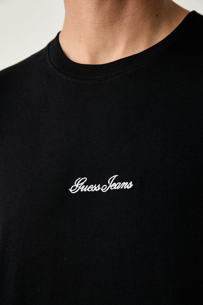 Guess Jeans tričko s dlhým rukávom pánske bavlnené M6YI30.K4181 čierna
