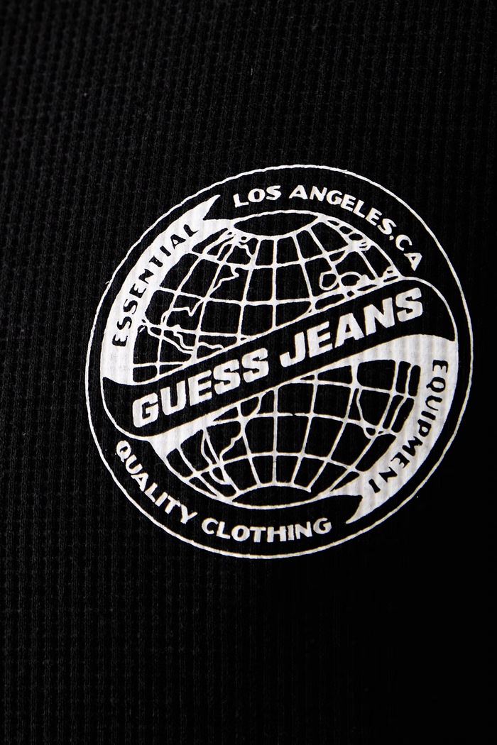 Guess Jeans hosszúujjú férfi pamut elasztánnal M6YI10.K3810 fekete