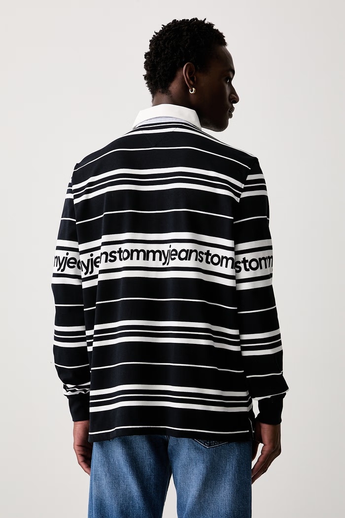 Odzież Tommy Jeans longsleeve męski bawełniany DM0DM23164 czarny