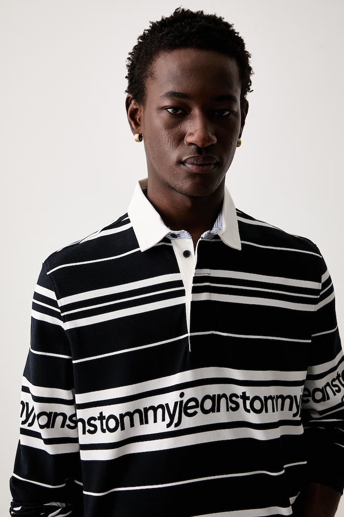 Tommy Jeans longsleeve męski bawełniany czarny DM0DM23164