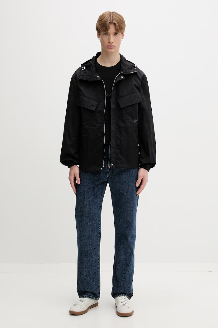 Kenzo tričko s dlhým rukávom pánske bavlnené FG65TL3614SG čierna AW26