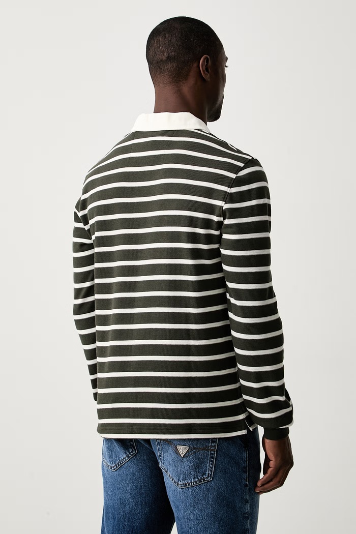 Odzież Guess longsleeve męski z bawełną M6YP18.K4399 zielony