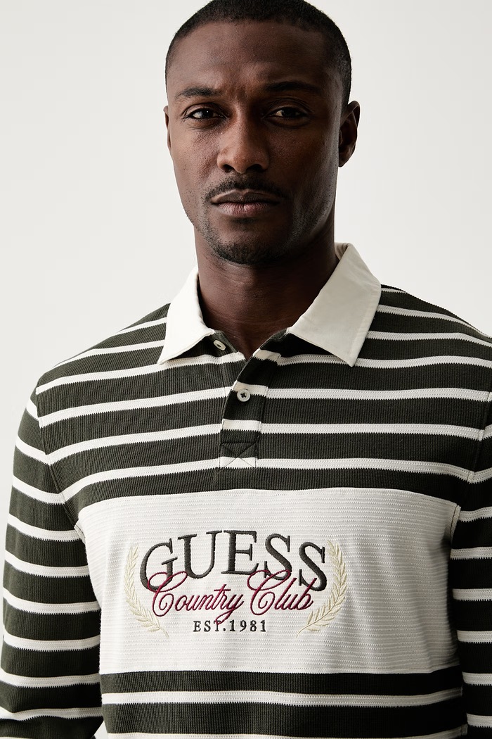 Guess longsleeve męski z bawełną zielony M6YP18.K4399