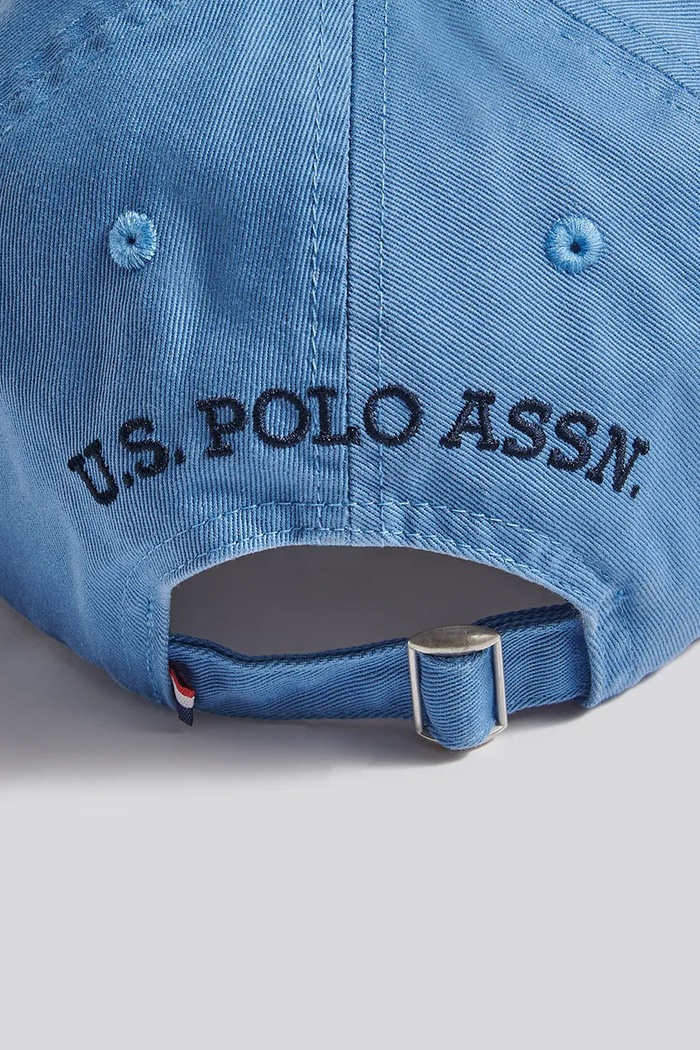 Czapka z daszkiem dziecięca bawełniana U.S. Polo Assn. USP3426 niebieski